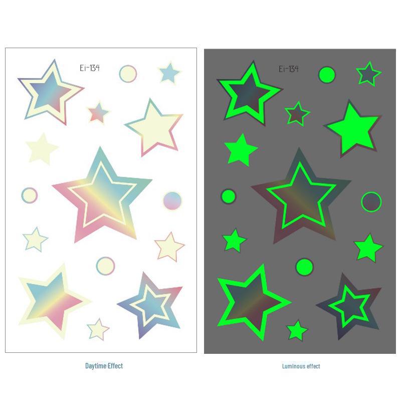 Фэнтези градиентные светящиеся наклейки-татуировки в виде бабочек