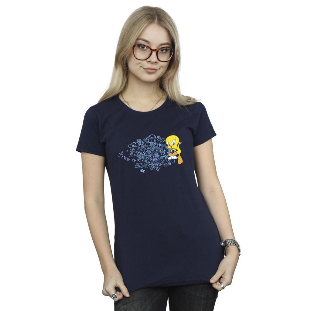 Looney Tunes Womens/Ladies ACME Doodles Tweety Cotton T-Shirt