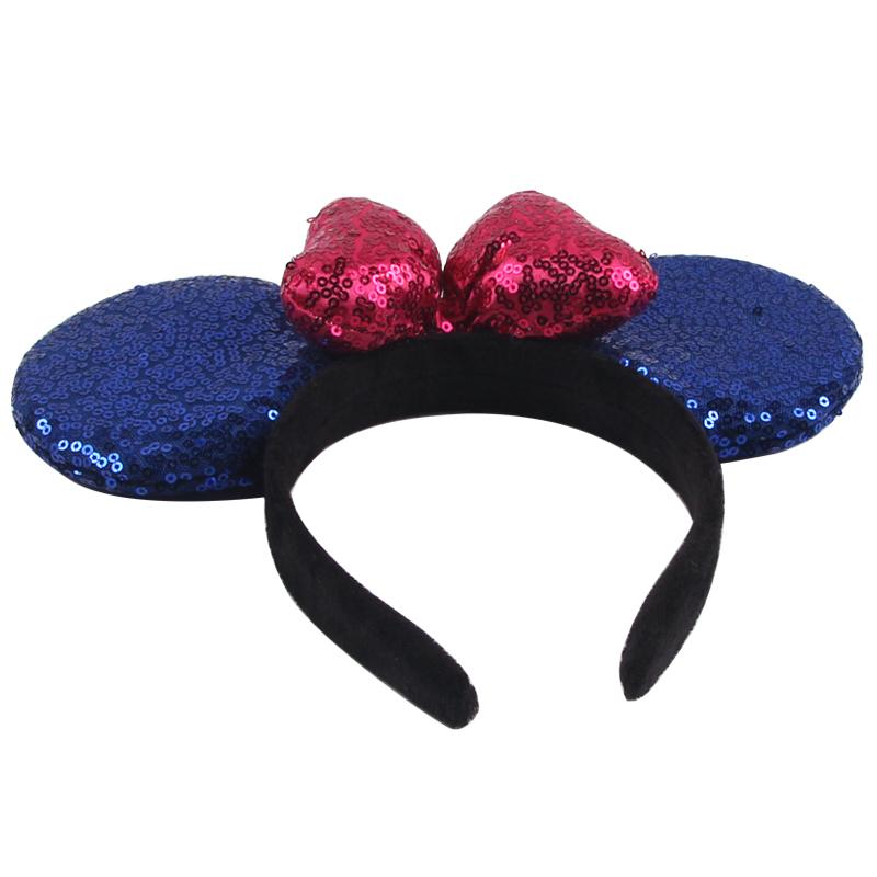 1pc Mouse Ears Headband Girls And Kids 4 Inch Polka Dot Bow Hairdband Holiday Party Travel DIY Hair Accessories