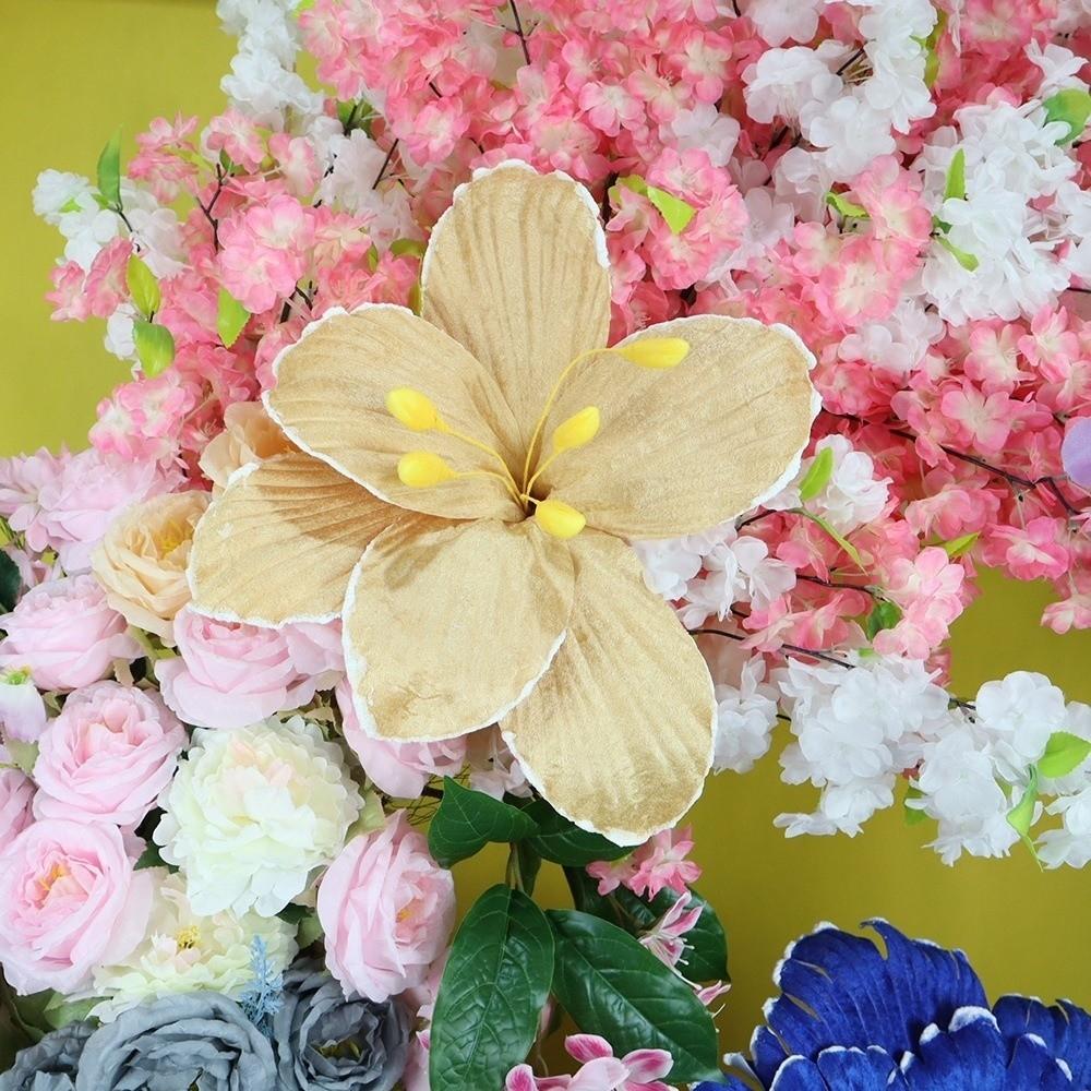 Foam Material Velvet Flower Large Scale Base Flowers Runway Decoration Fake Flowers Event Venue