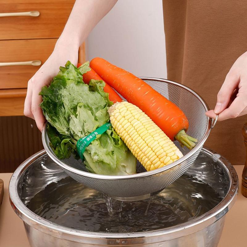 Сито для муки из нержавеющей стали, дуршлаг, сливная корзина, фильтр, сито для сока