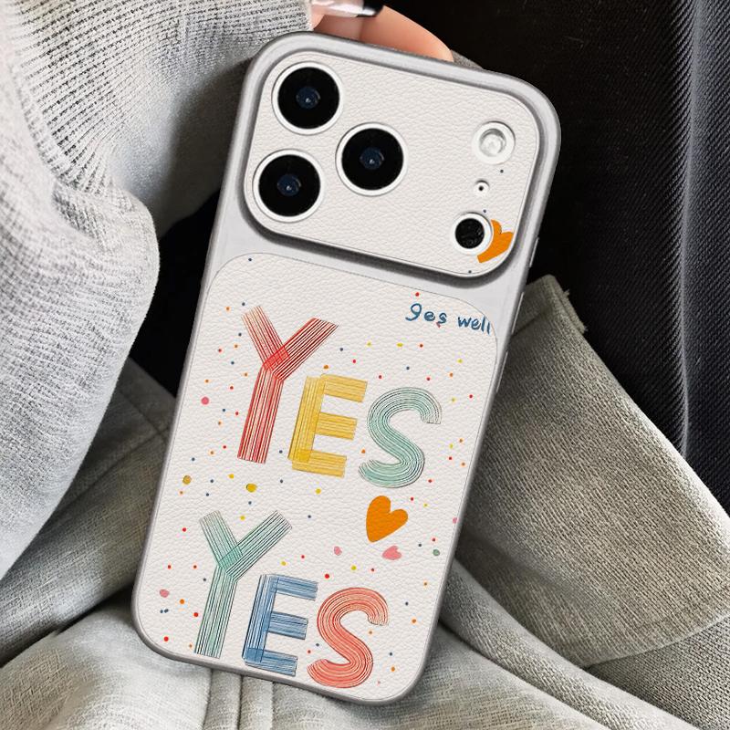 Кожаный чехол-шнурок с принтом-каракулями для iPhone 18 Pro Max 17 16 15 14 13 Pro Max, Роскошный гибридный чехол из ТПУ+ПУ, Противоскользящая мягкая крышка для телефона