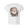 Santa Claus Cartoon Graphic T Shirt With Bird Companion And Starry Hat Design Ar