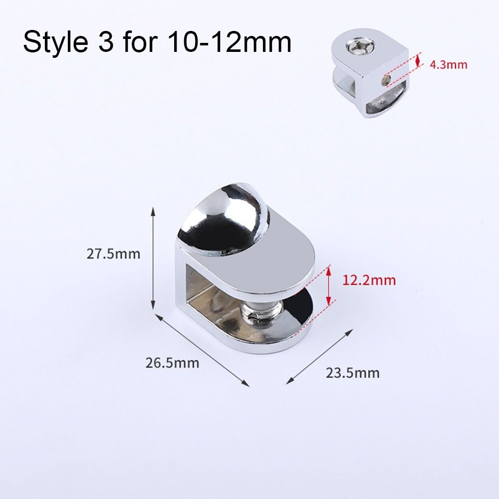 Alloy Nickel Finish Furniture Hardware Shelf Holder Support Panel Bracket Glass Clamp Shelves Clips