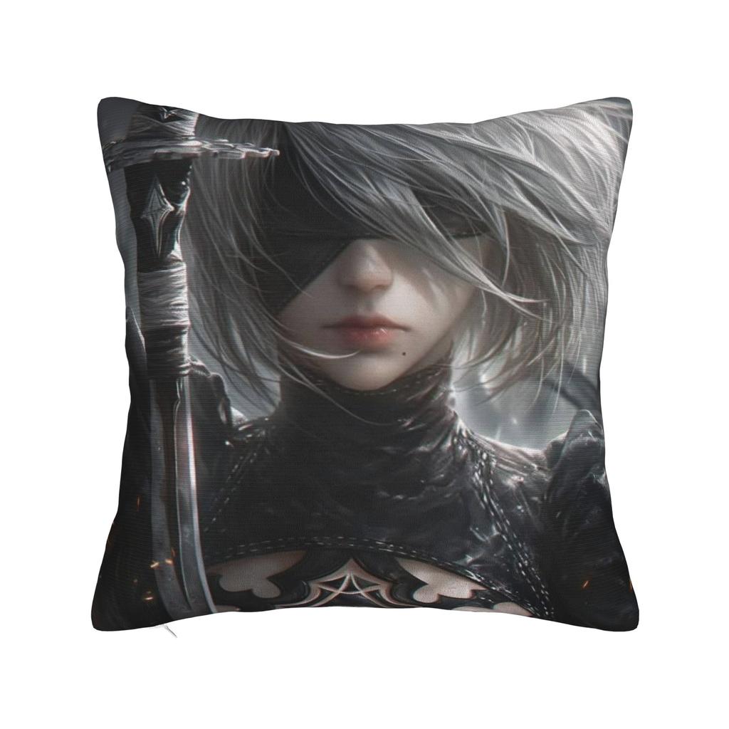 Nier Automatas Pillow Cover Design Cushion Cover Cute Funny Pillow Case For Sofa Bedroom Home Decor