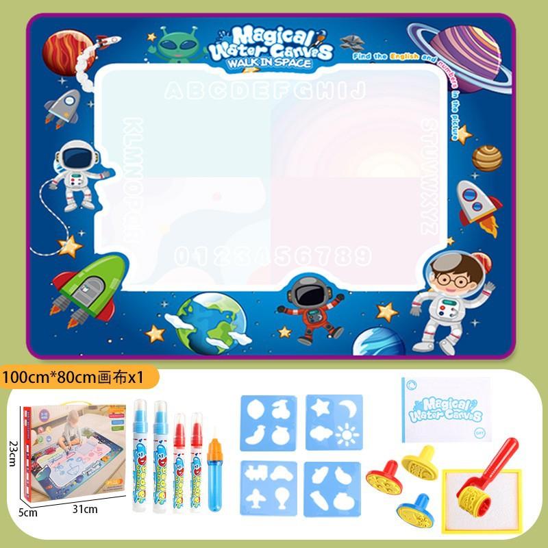 Большие волшебные водные холсты, ручки, игрушки Монтессори, обучающее одеяло для письма и рисования для детей, многоразовая живопись граффити, детская игрушка