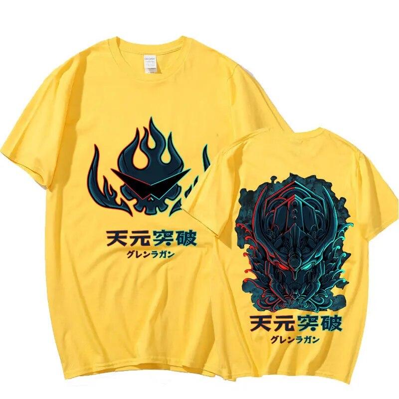 Аниме Tengen Toppa Gurren Lagann футболка женская унисекс Unisexga футболки с короткими рукавами хип-хоп уличная футболка большого размера унисекс