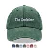 1 шт. Бейсболка "Отец Собак" Винтажная Стиранная Унисекс Папа gorras Низкопрофильная Регулируемая Выцветшая для Спорта Походов, Солнечного Пляжа, Повседневной Носки