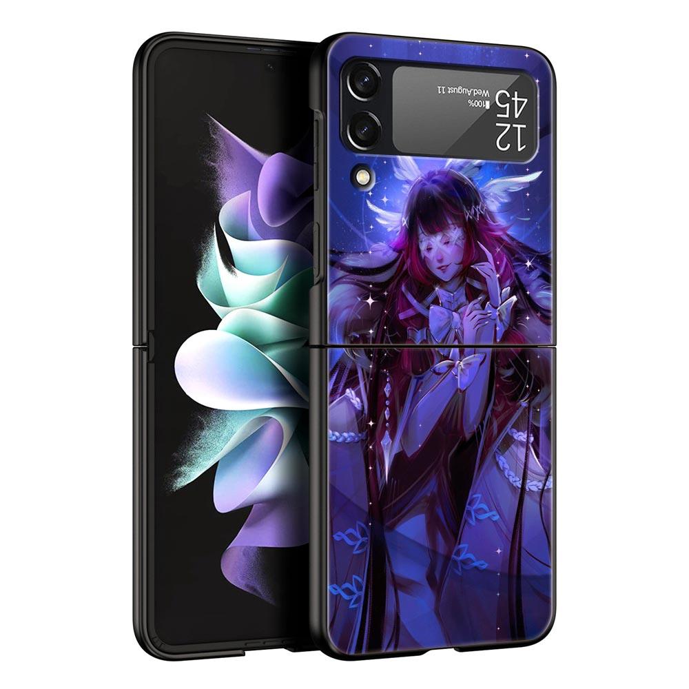 Чехол для телефона Xiao Genshin Impact для Samsung Galaxy Z Flip 3 4 5, черный, складной, жесткий, для ПК, защитный чехол