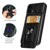 Чехол-книжка с карманом для карт и защитой камеры для Moto G35 G15 G73 E13 G72 G53 G23 G13 G32 G22 G60 G30 G10 Бронированный гибридный чехол с кольцом