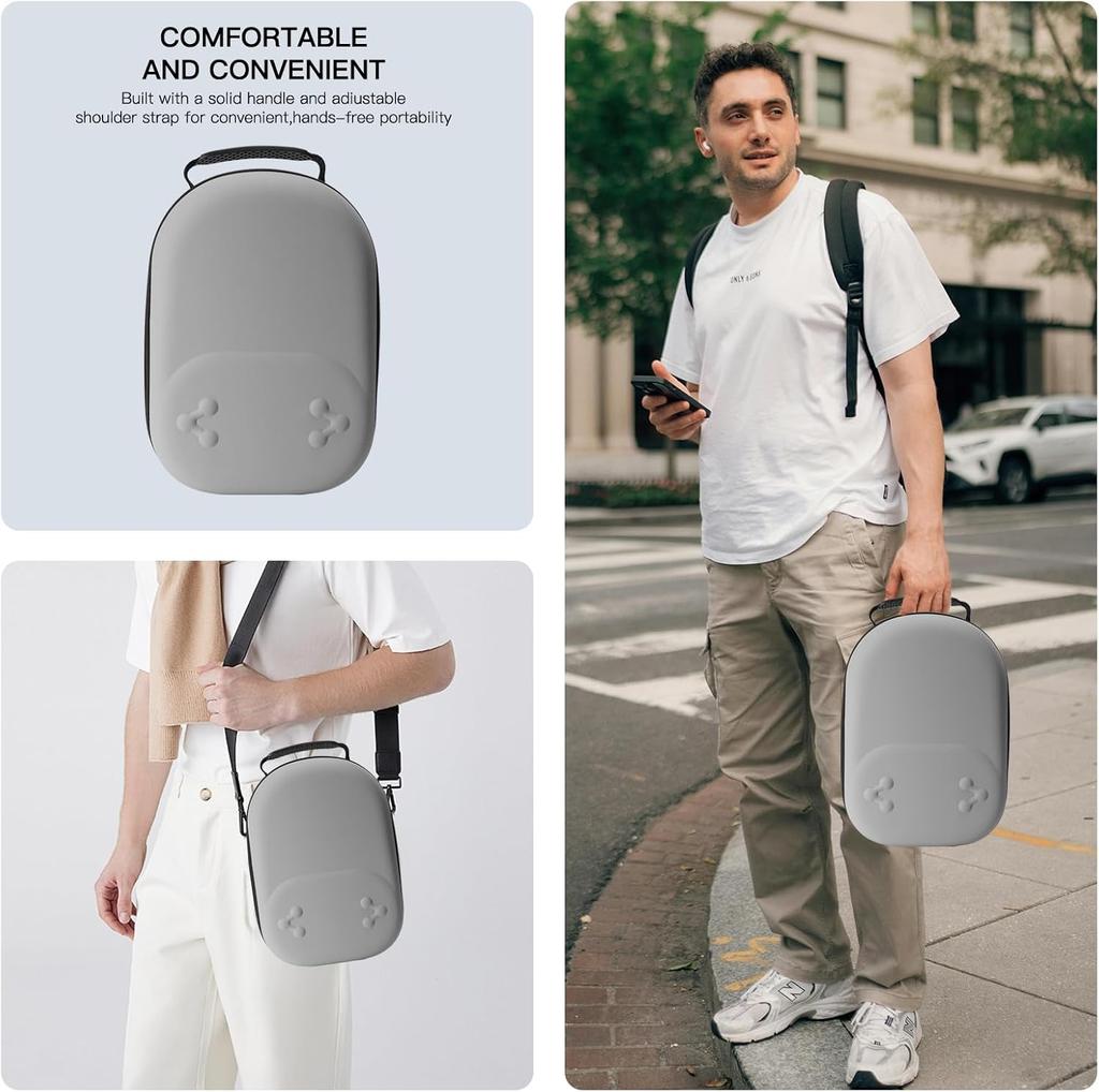 Suitable for meta quest3s vr glasses storage bag handle head wearing VR protective case dark blue.