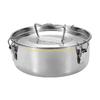 92MF 304 Cake Flan Pan With Secure Locking Lid For Baking And Steaming