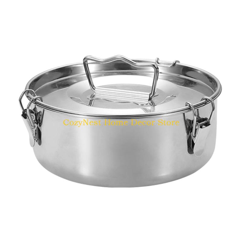 92MF 304 Cake Flan Pan With Secure Locking Lid For Baking And Steaming