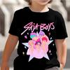 KPop Demon Hunters Saja Boys Kids T-shirts Baby Girl Boy Cartoon Short Sleeve Tops 2025 Anime Fans T-shirt Children's Clothing