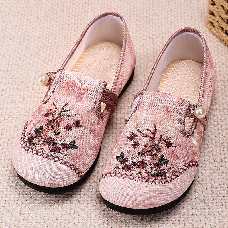 Женская обувь с мягкой подошвой не утомляет ноги. Летние новые старые пекинские туфли из ткани для матерей, универсальные и удобные женские туфли ханьфу