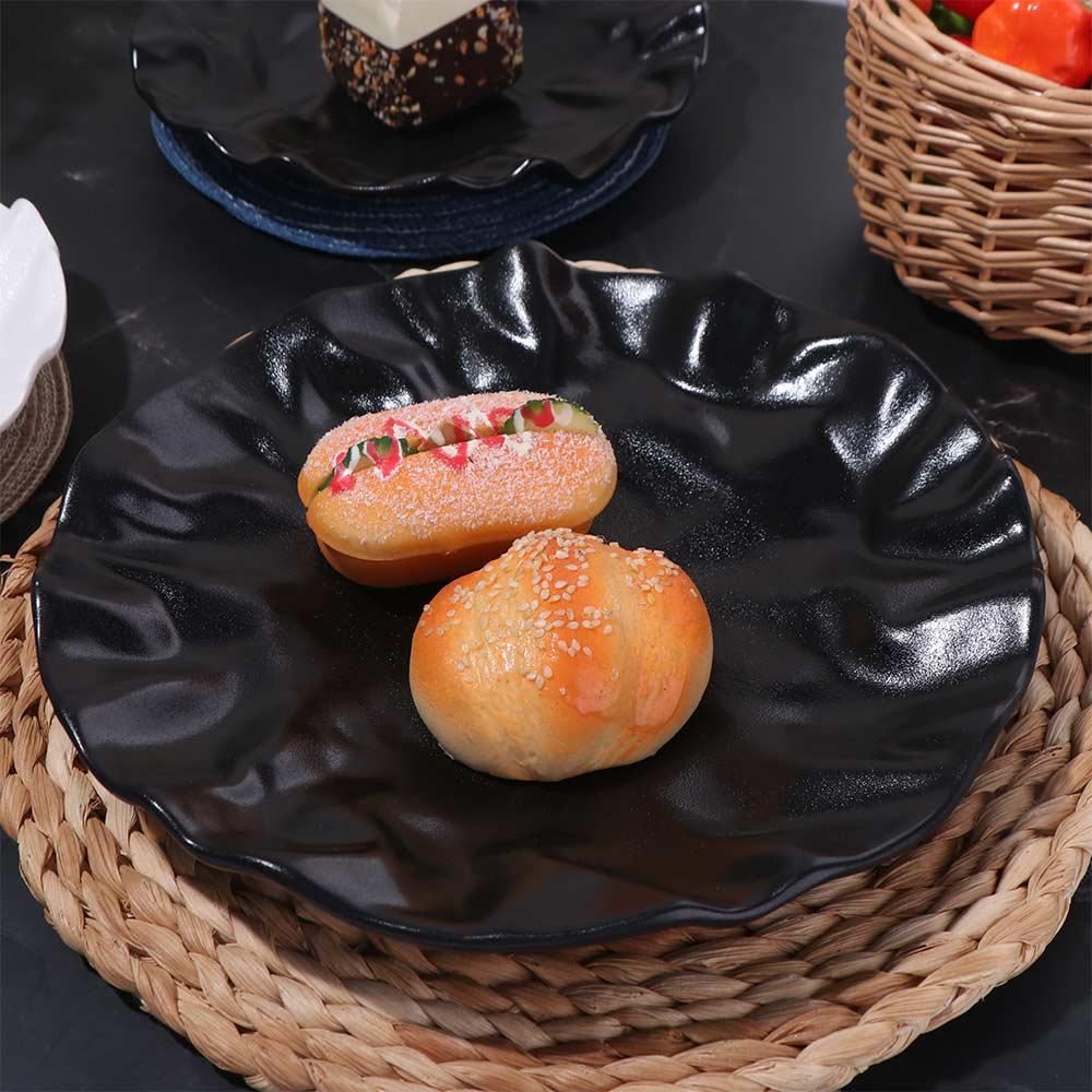 Ceramic Western Cuisine Plate Creative Dessert Tray Kitchen Organizer Steak Plate Snacks