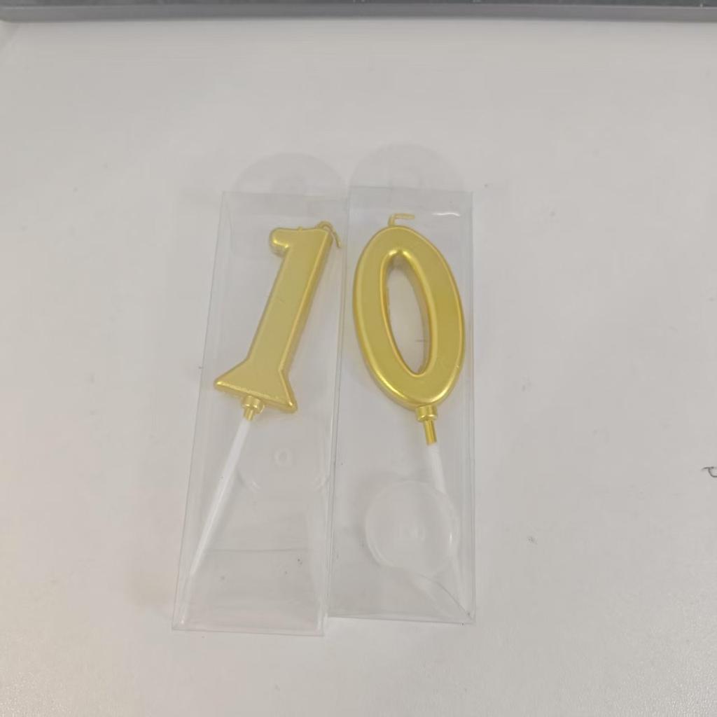 1/2/10 шт. Свечи-цифры на день рождения, золотые свечи-цифры, свечи-цифры на торт, празднование вечеринки