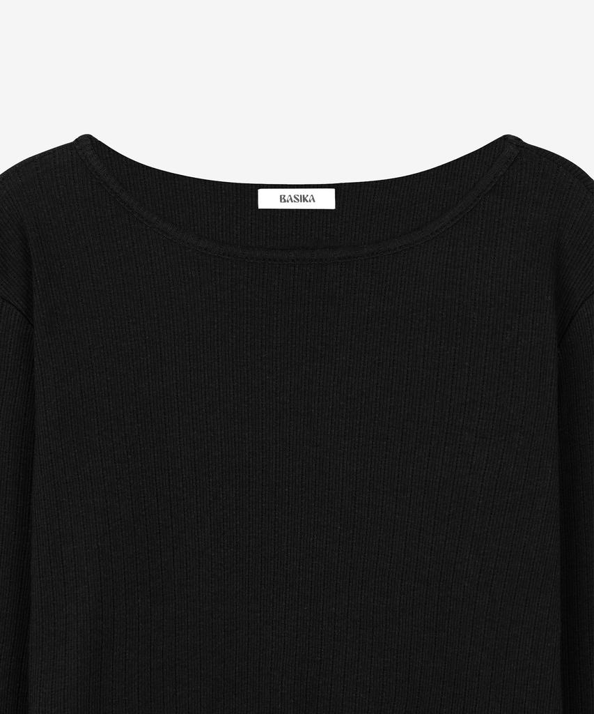 BASIKA Wave Basic Layered T-Shirt (Black)
