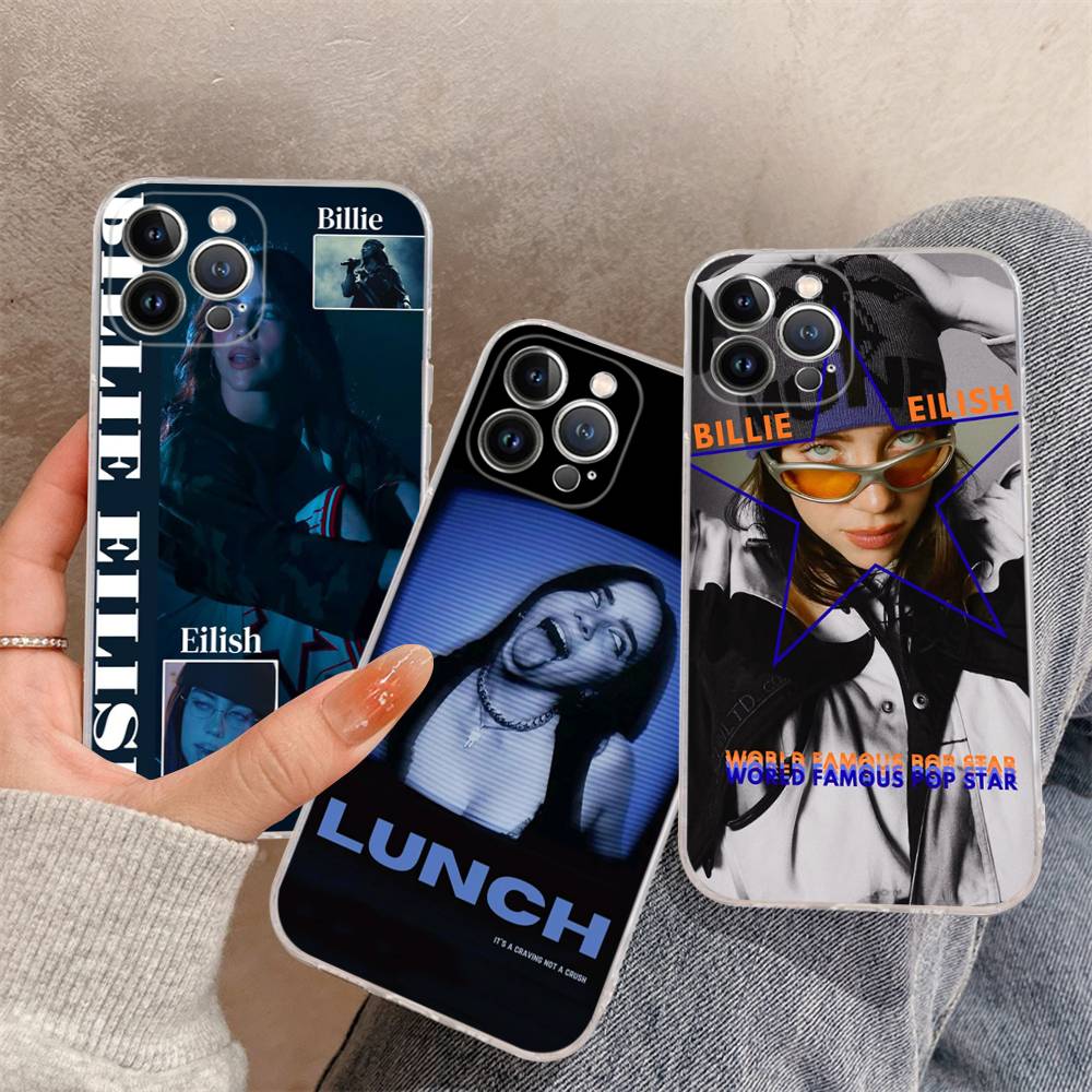 Поп E-Eilish Звезда B-billie Прозрачный чехол для телефона для IPhone 17 Air 16 Pro Max 15 14 13 12 11Plus Ударопрочный чехол