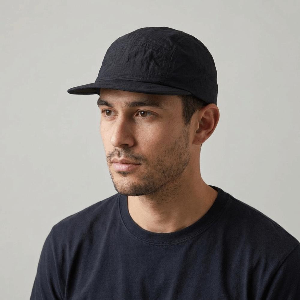 Flat-brimmed Baseball Cap Color Matching Peaked Cap Simple Hiking Camping Hat Men