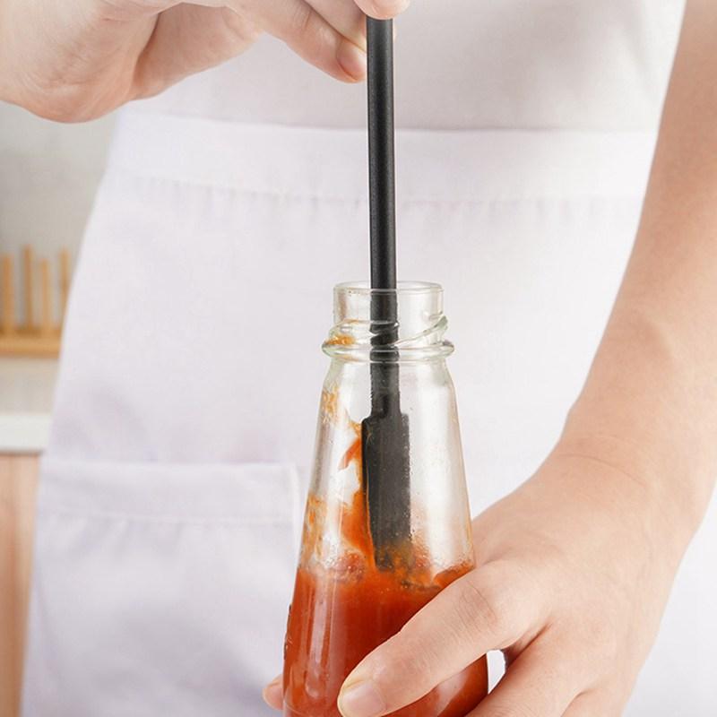 Универсальный силиконовый скребок с двойной головкой, расширенный набор косметических бутылок с небольшими царапинами, ножницы для соуса, мазка, джема, 3 комплекта