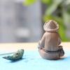 Fishing Old Man Resin Figure Statue Sitting Garden Ornament Outdoor Garden Pool Micro-Landscape Bonsai Garden Crafts