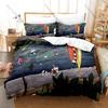 Kawaii Cuphead and Mugman Pattern Bedding Set 3 Piece Duvet Cover with Pillowcase for Kids Adults Bedroom Decor