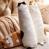 Милая плюшевая игрушка кошка Длинные спящие кошки Подушка для ног Мягкая кукла маленького животного Успокаивающая плюшевая игрушка Подарок
