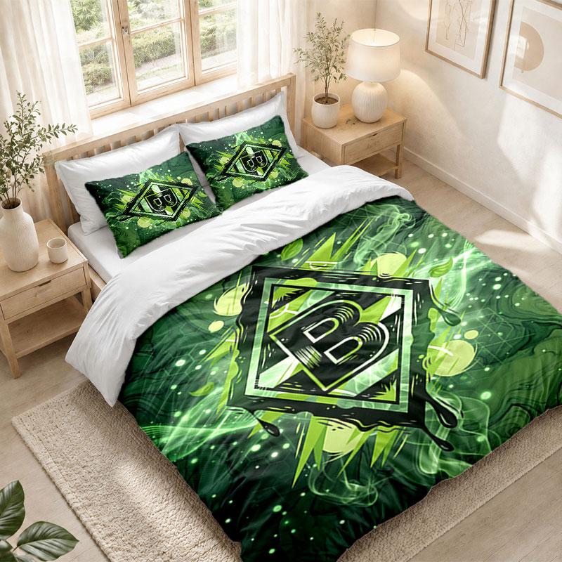 Bedding Set 1 Duvet Cover 2 Pillowcases Borussia Mönchengladbach Print Bedroom Home Decoration