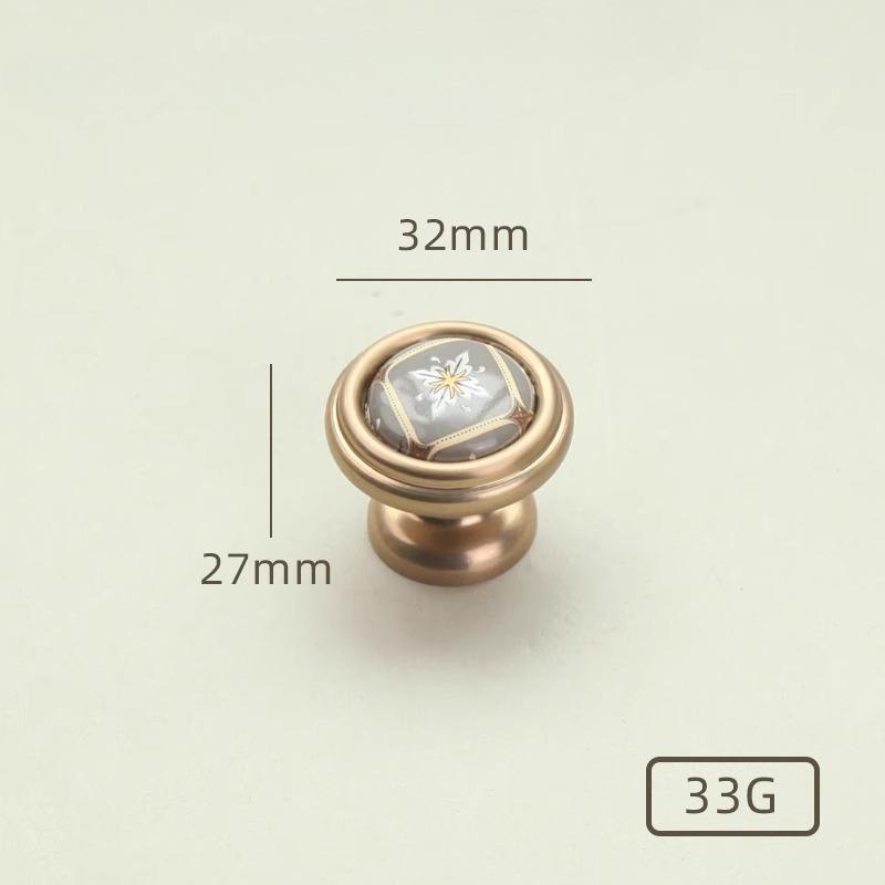 Creative American Ceramic Cabinet Handle New Chinese Retro Shoe Cabinet Handle Light Luxury Drawer Wardrobe Door Handle