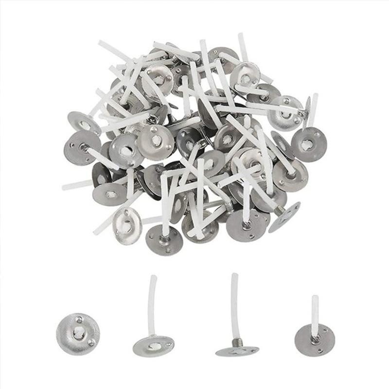 100 шт./упак. фитилей для чайных свечей, аксессуары для изготовления свечей своими руками, инструменты для изготовления свечей с низким дымом, плетеный хлопковый сердечник