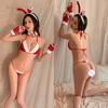 New Sexy Lingerie Bikini Three-point Set Sexy Hollowed Out Bunny Girl Role-playing Christmas Erotic Uniform Temptation