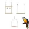 Natural Wooden For Bird Cage Bird  Supplies Swing Parrots Swing Toy Hammock Birds Perch Bird Stand