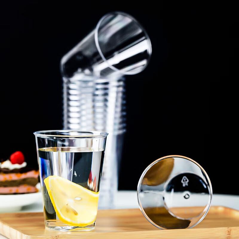 Fang Cao Di Disposable Hard Plastic Cups, 300ml, 100 Count