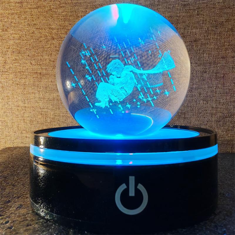 Солнечная система 3d хрустальный шар Хрустальный глобус Лазерная резка Хрустальный шар с шаровой подставкой Декоративные сферы планет Галактика Подарок на день рождения Украшения