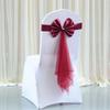6pcs Elastic Chair Ties Spandex Chair Sashes Bows Stretchable Chair Sash Bows for Reception and Ceremony Decorations