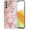 Protective Case for Samsung Galaxy A33 5G - BOOLING - Pink Marble Pattern - Slim Flexible Shockproof