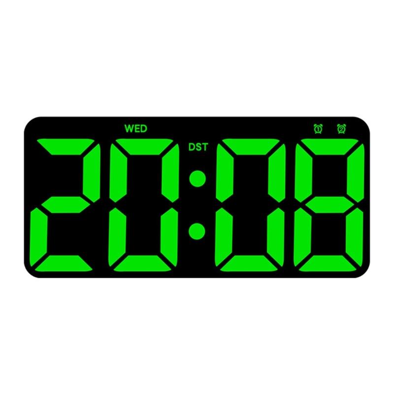 Digital Wall Clock With Large LED Display, Countdown Timer, Calendar, Thermometer, Adjustable Brightness