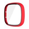 Стекло+Чехол Полный для Fitbit Versa 3 Защитный Чехол Защита Экрана Жесткий ПК Матовый Бампер Оболочка для Fitbit Sense Всесторонняя Защита