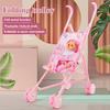 Doll Stroller Toy for Toddlers Foldable Babydoll Stroller Realistic Safe Learning Toy Girls' Imagination Booster Gift for 3 4 5 Year Old Girls