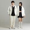 New MLB Velvet Jackets Unisex Cream 3AFDB0626-50CRS