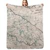 1922 Algonquin Park Ontario Vintage Map Throw Blanket Stain Resistant Cozy Warm Blanket