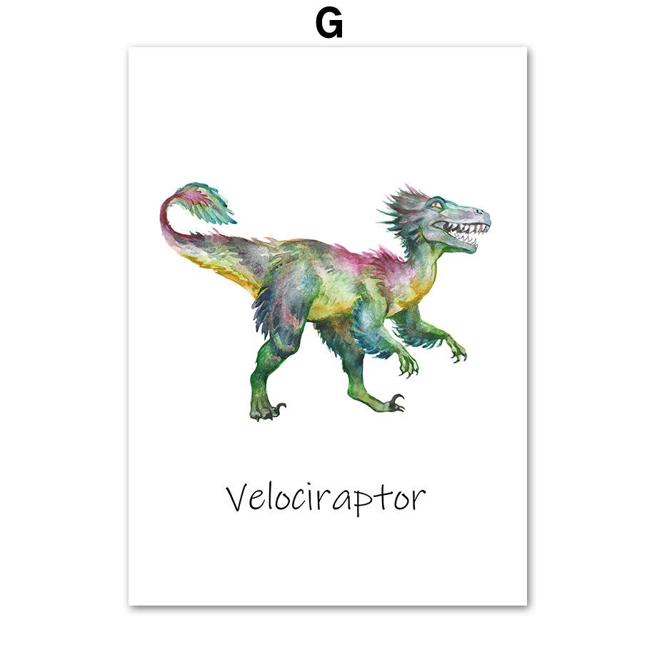 Динозавр Юрского периода Диплодок T Rex Обучающие настенные художественные картины на холсте Плакаты на скандинавскую тему и принты настенные панно Декор детской комнаты