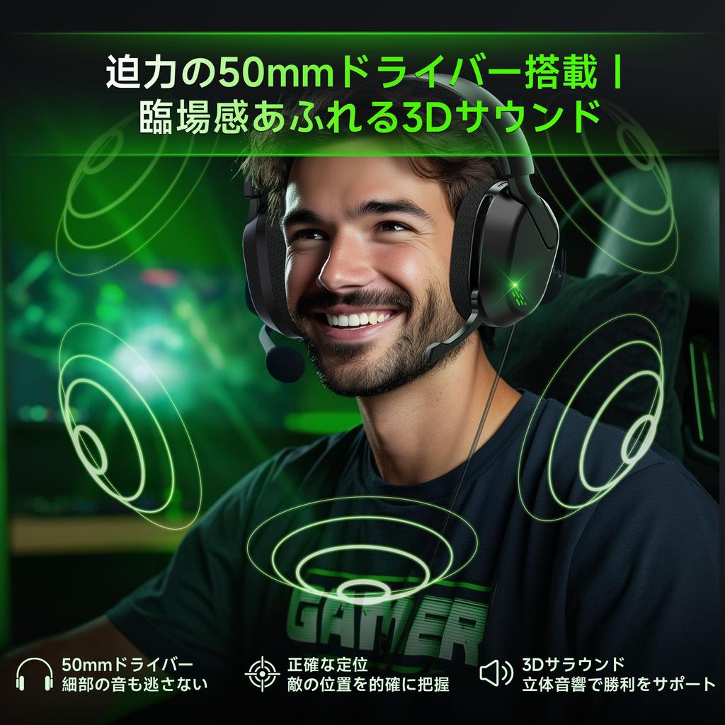 Игровые наушники Rumoon Captain 560 Беспроводная игровая гарнитура с и Xbox Series Controller Совместимые 50 мм ENC До 45 часов комфортного