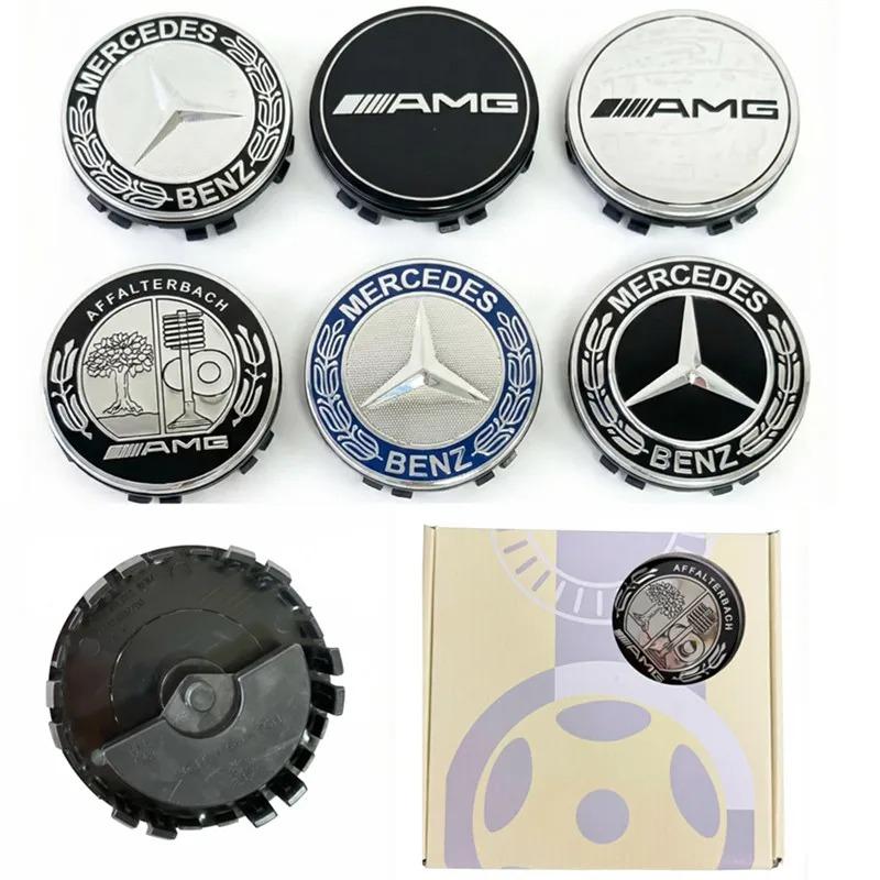 ZQE1 4PCS 75mm Floating Wheel Center Hub Caps Cover for Mercedes-Benz B/C/E/S Class a C200L GLC GLK CLA Car Accessories
