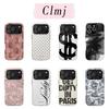 Роскошный чехол Clmj с цветами в горошек для iPhone 17 17e 16e 16 15 14 13 12 11 X XS XR XSMAX 7 8 Air Pro Max Plus Двухслойный