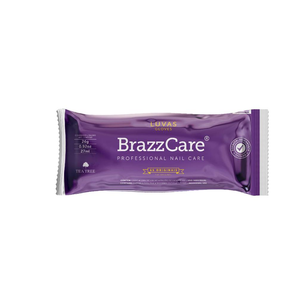BrazzCare BalbCare Gloves Перчатки для бразильского маникюра в комплекте 1 напильник и палочка