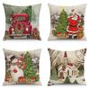 Новый Рождественский Дом Дерево в Стиле Инс Рождественская Подушка Наволочка для Дома Дивана Гостиной