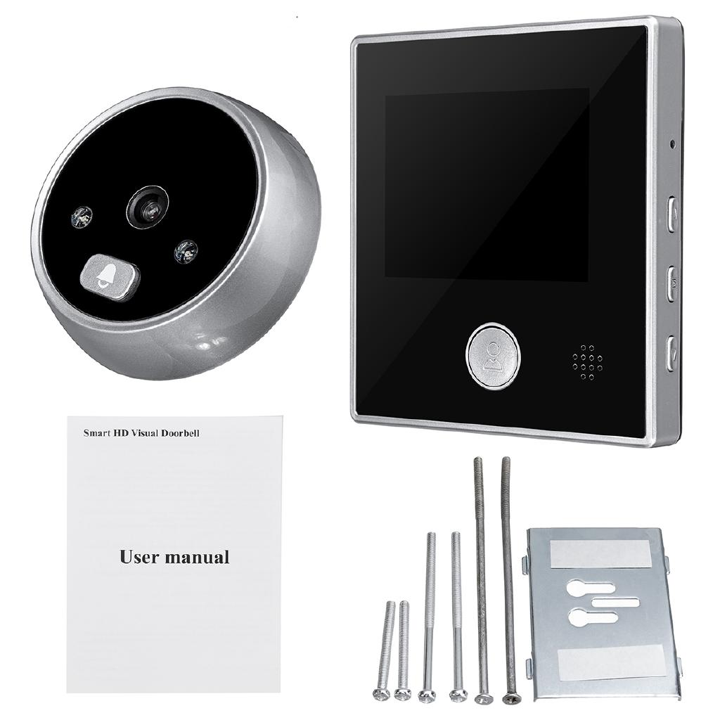 3-дюймовый ЖК-дисплей HD цифровая дверная камера глазок дверной звонок открытый электрический дверной звонок 120 градусов литиевая батарея глазок для просмотра видео