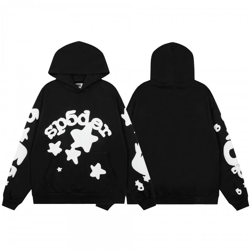 American Style F555 Spider Web Foam Tracksuit Set Mens Casual Sportswear Hooded Sweatshirt Shorts